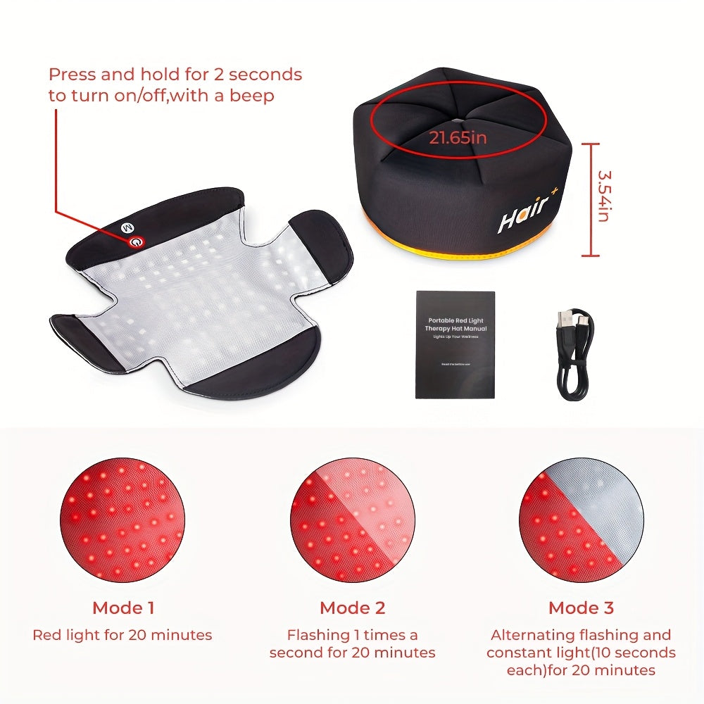 Red Light Therapy Cap Led Infrared Lamp Hair Growth Devices Relax Brain & Hair Loss Treatment
