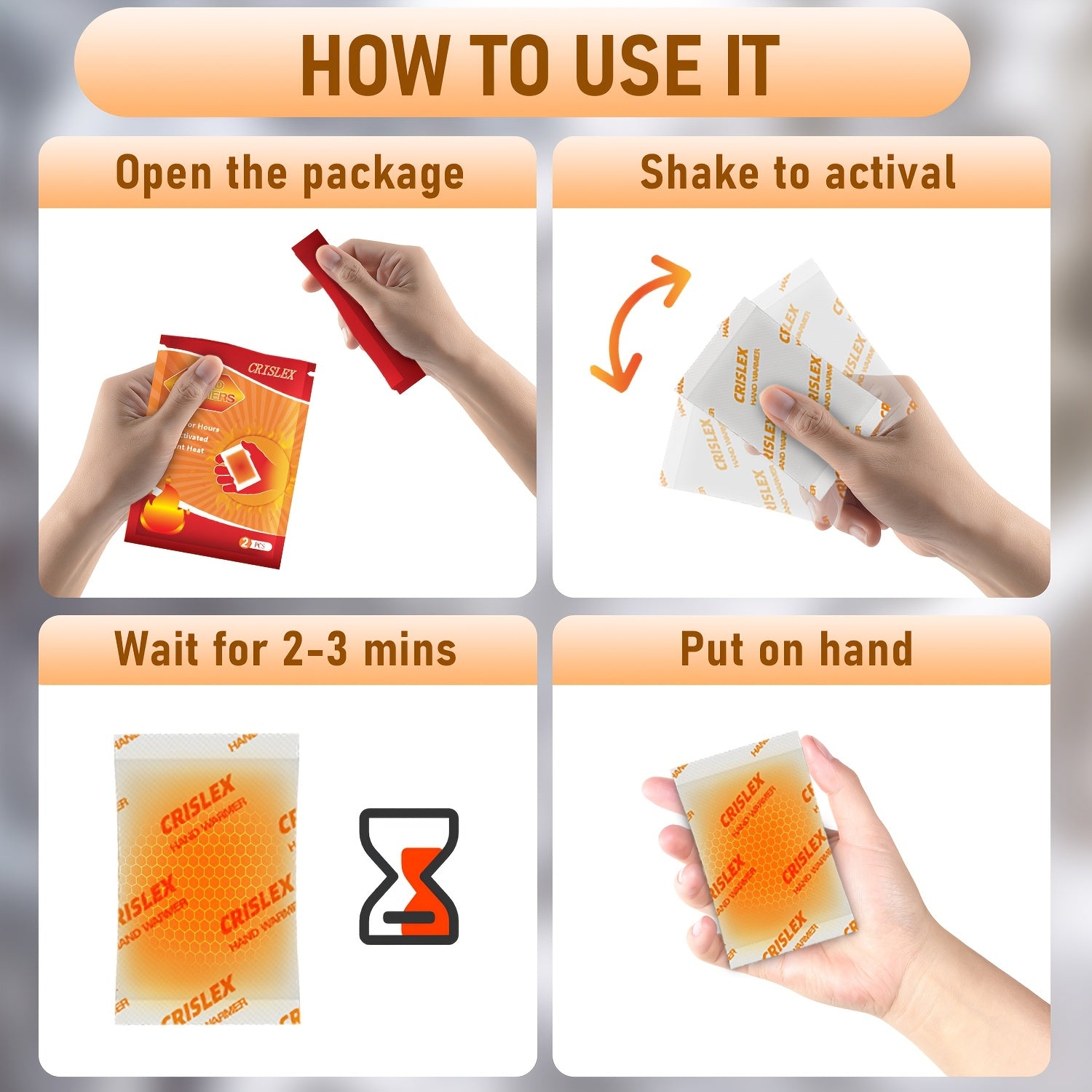 10pcs/20pcs/40pcs/80pcs Disposable Hand And Foot Warmers