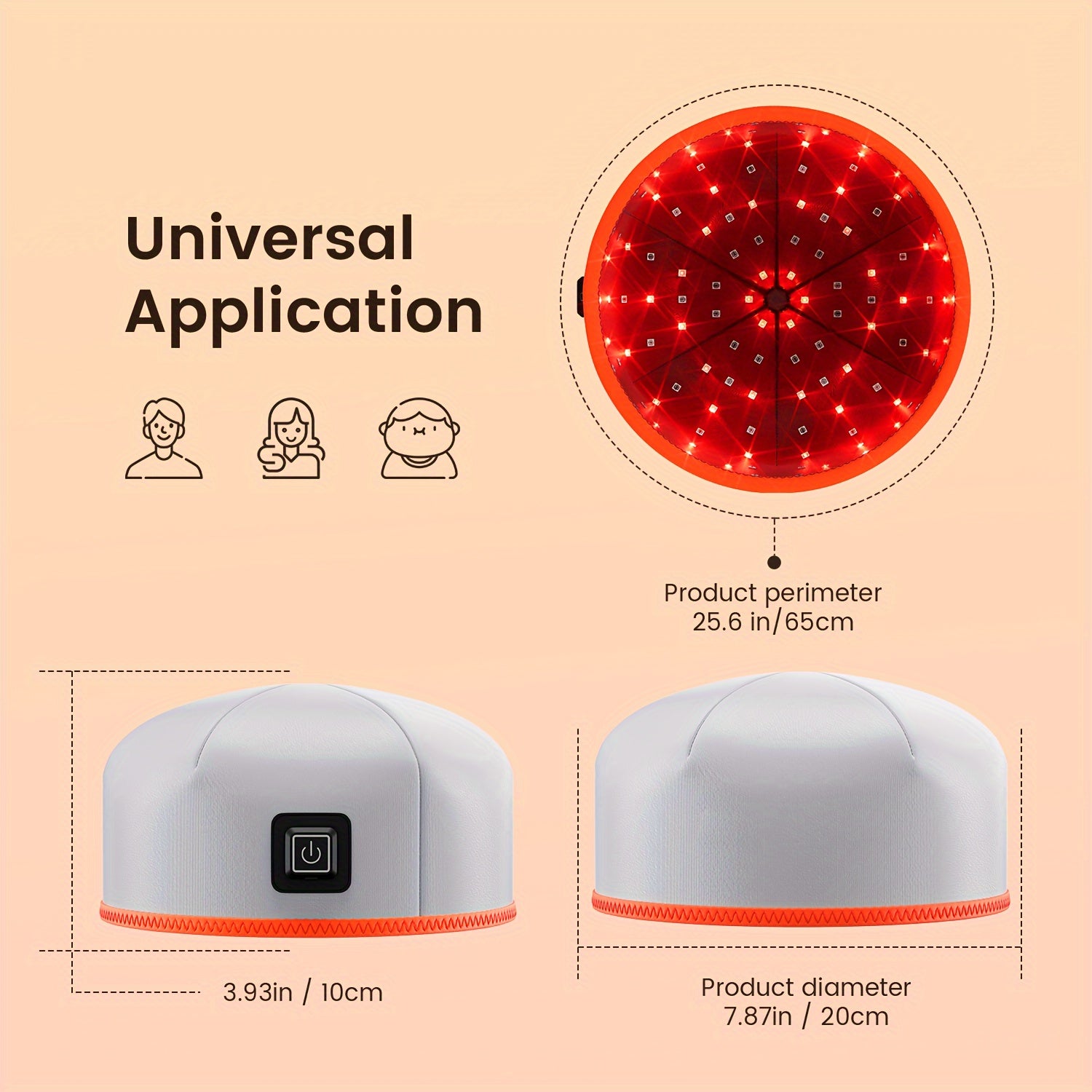 Red Light Therapy Cap Led Infrared Lamp Hair Growth Devices Relax Brain & Hair Loss Treatment