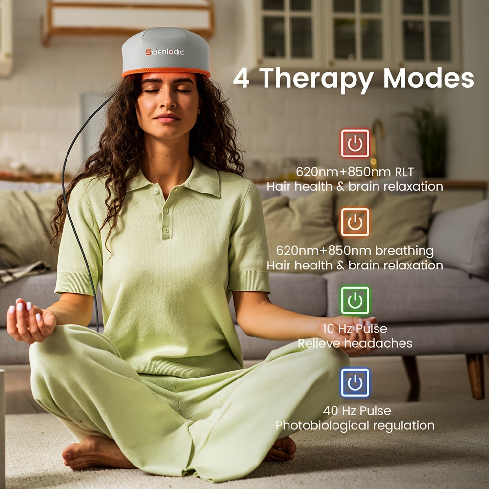 Red Light Therapy Cap Led Infrared Lamp Hair Growth Devices Relax Brain & Hair Loss Treatment