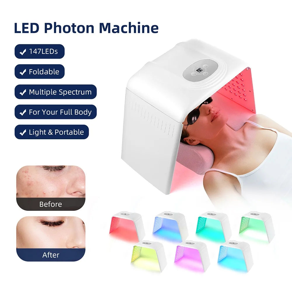 7 Colors LED Face Lamp Skin Moisturizing Face & Body Mask Salon SPA