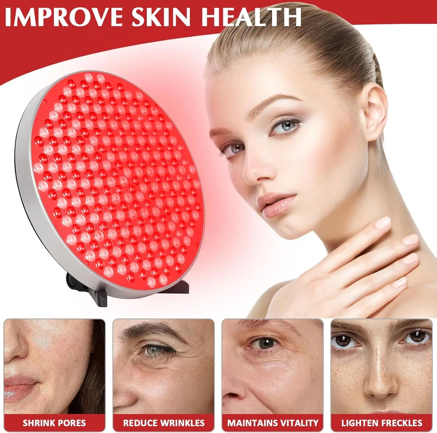 NEW Red Light Therapy Lamp LED Panel for Pain Relief Body, Skin Beauty