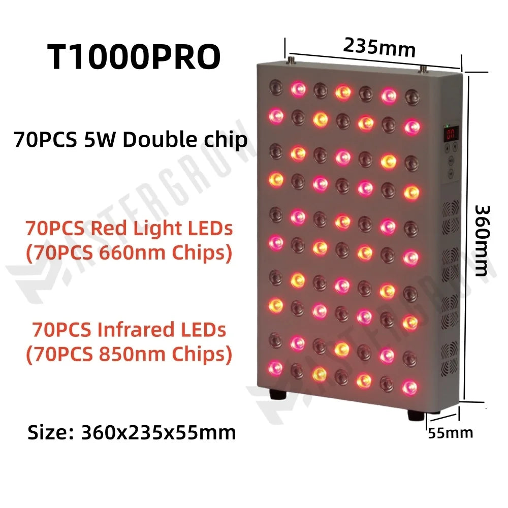 Double Chip Timing Led Red Light Therapy Panel Lamp for Face and Body
