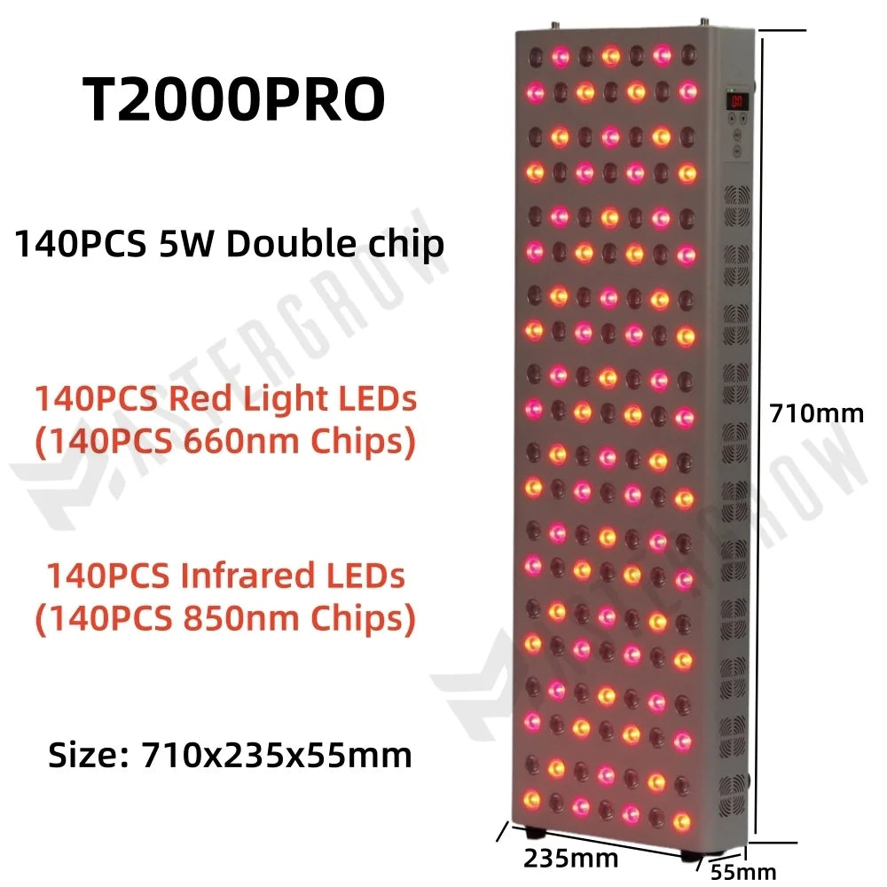 Double Chip Timing Led Red Light Therapy Panel Lamp for Face and Body