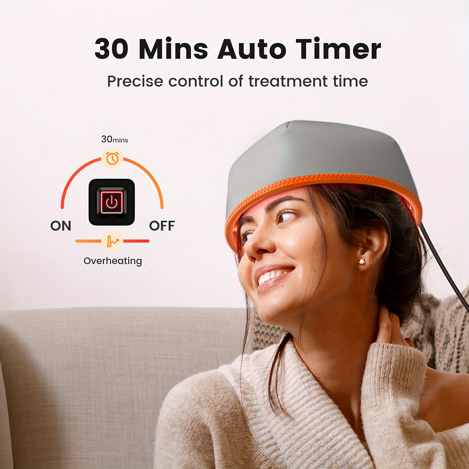 Red Light Therapy Cap Led Infrared Lamp Hair Growth Devices Relax Brain & Hair Loss Treatment
